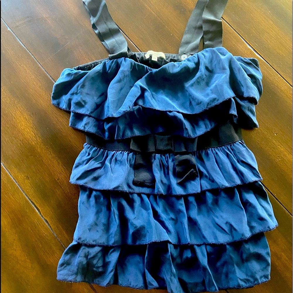 Silk Ruffle Tank